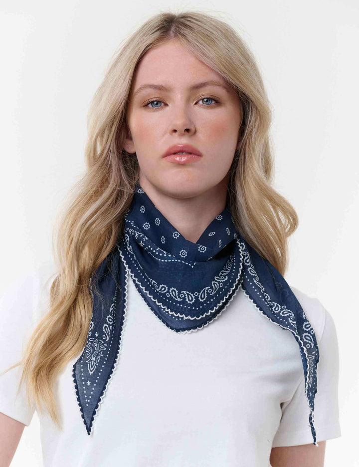 Diamond Shape Tuch mit Paisley-Design aus Baumwolle