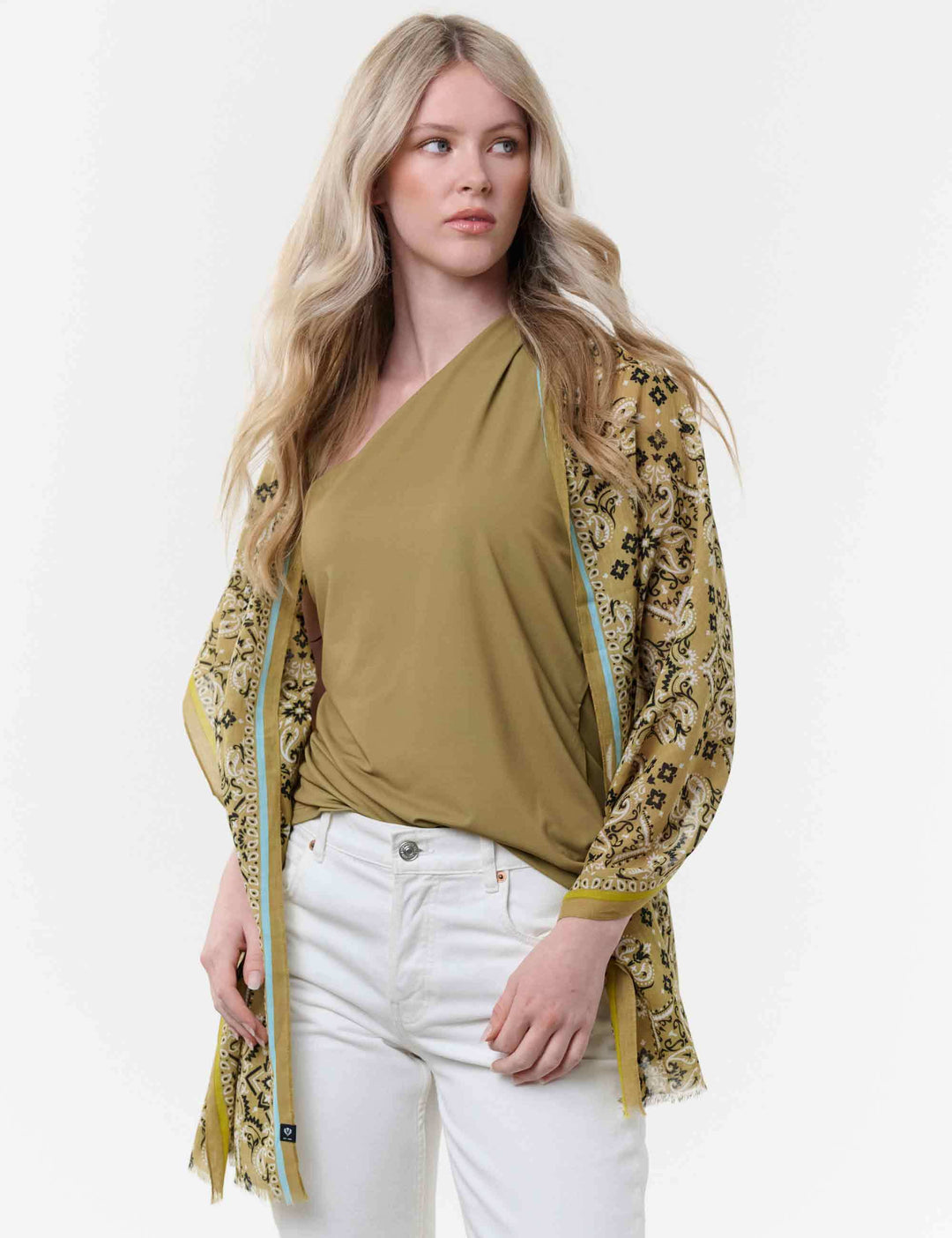 Schal mit Paisley-Print aus reiner Baumwolle