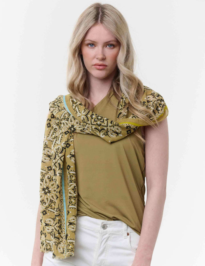 Schal mit Paisley-Print aus reiner Baumwolle