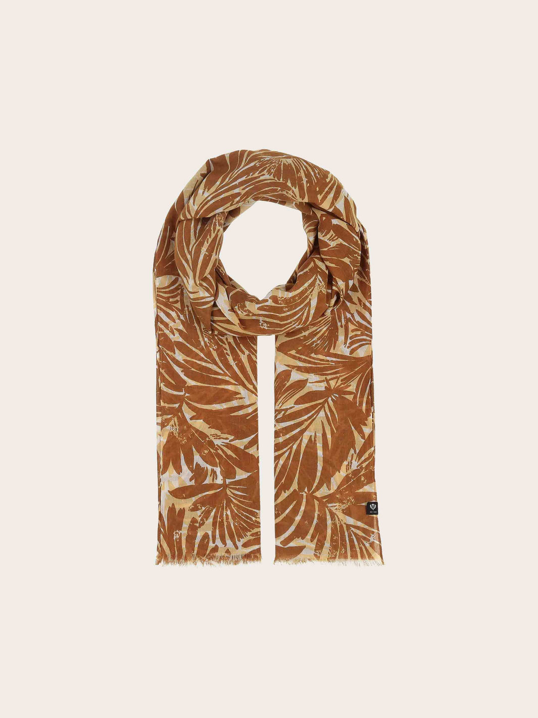 Schal mit Palmenblatt-Design aus reiner Baumwolle