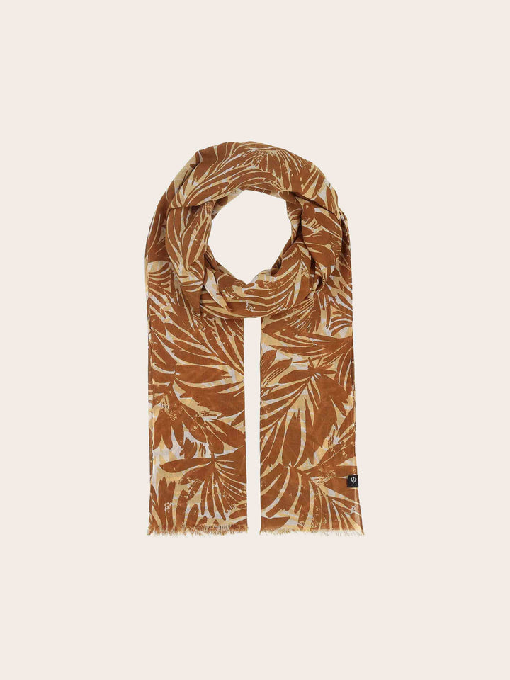 Schal mit Palmenblatt-Design aus reiner Baumwolle