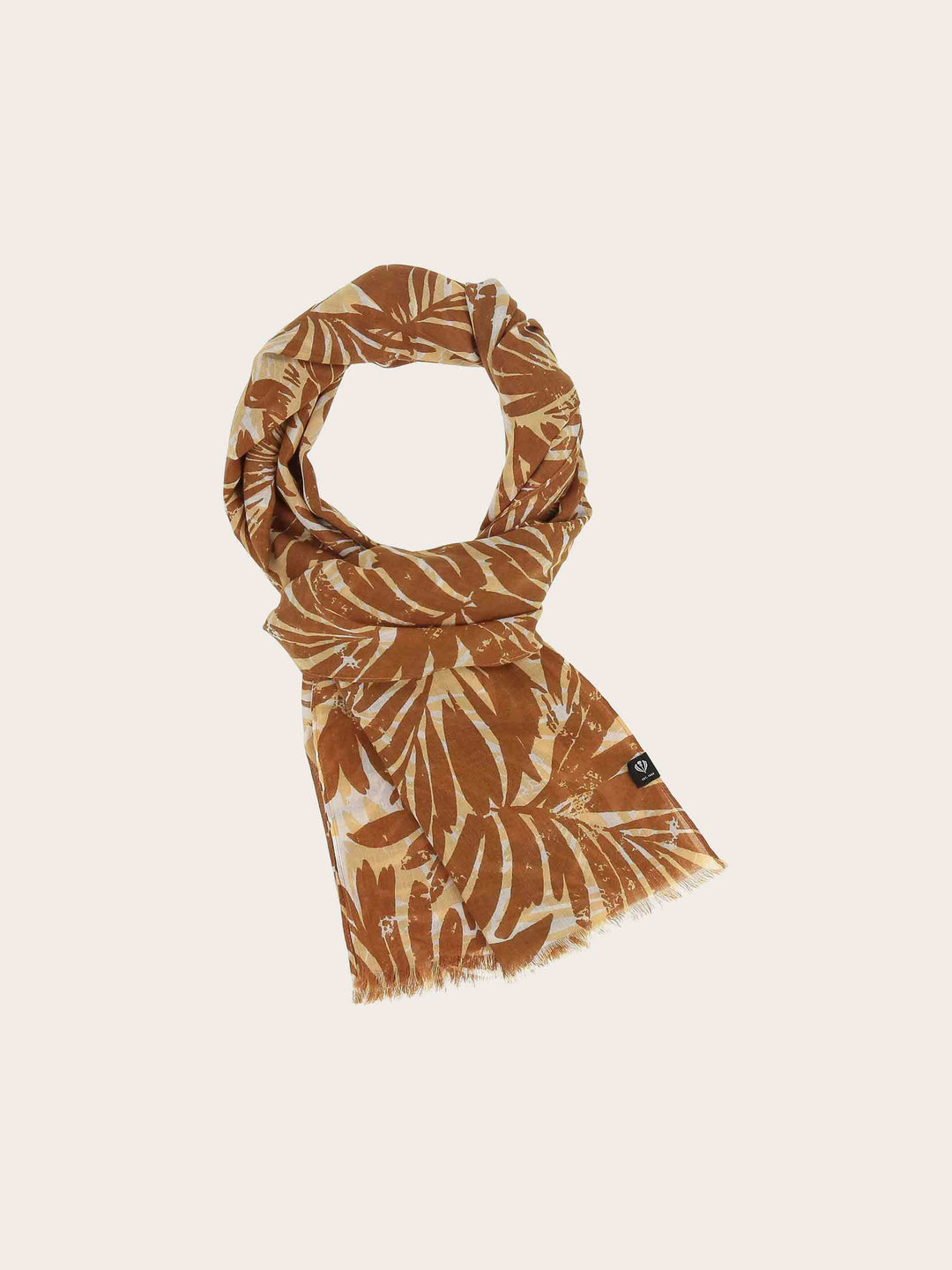 Schal mit Palmenblatt-Design aus reiner Baumwolle