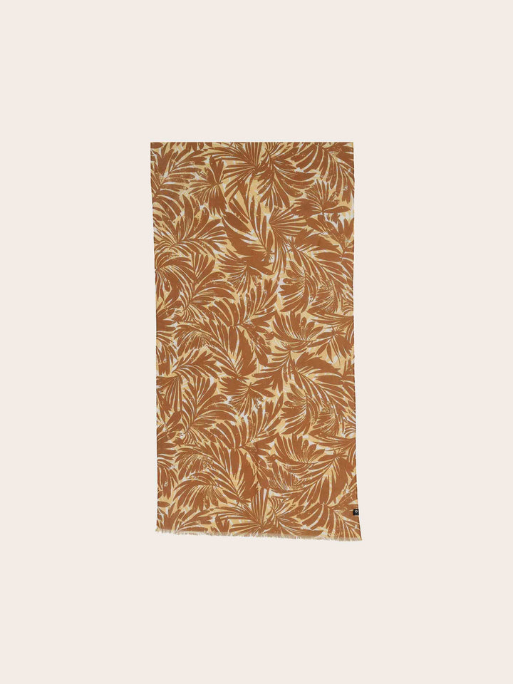 Schal mit Palmenblatt-Design aus reiner Baumwolle