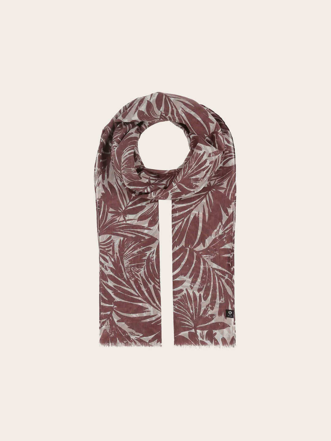 Schal mit Palmenblatt-Design aus reiner Baumwolle