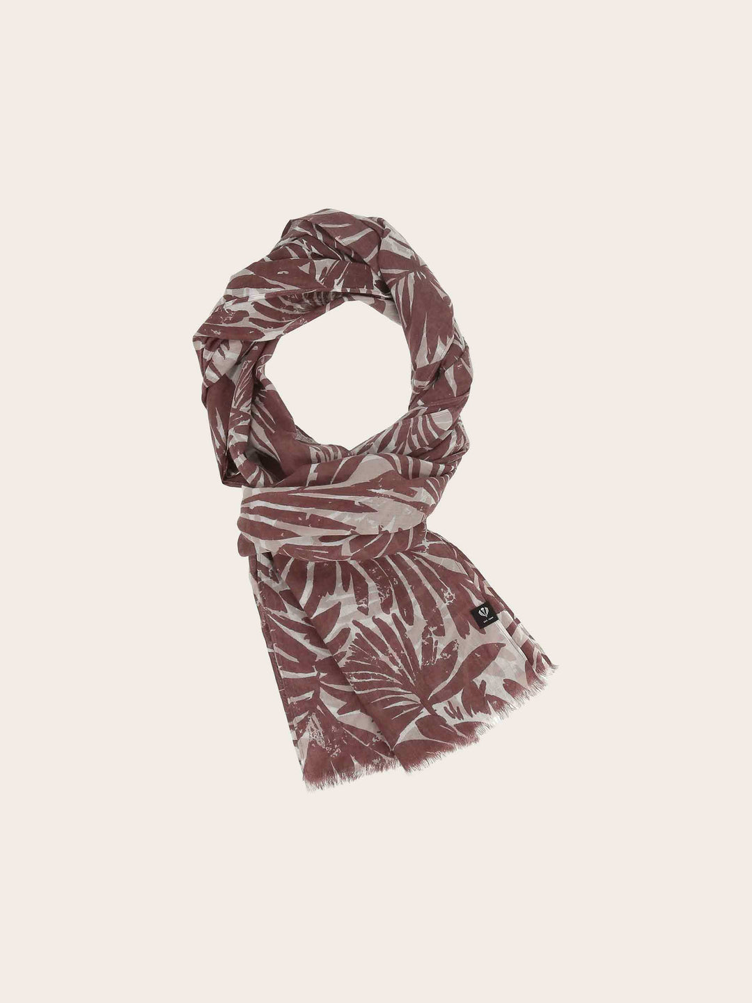 Schal mit Palmenblatt-Design aus reiner Baumwolle