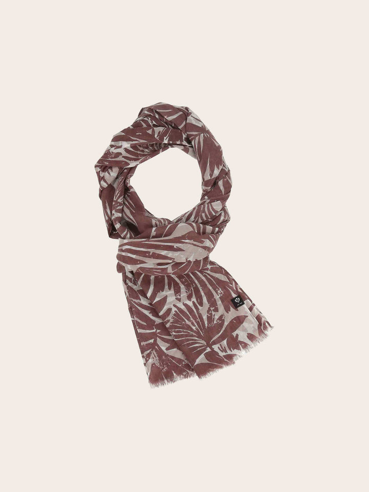 Schal mit Palmenblatt-Design aus reiner Baumwolle