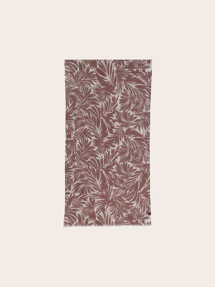 Schal mit Palmenblatt-Design aus reiner Baumwolle