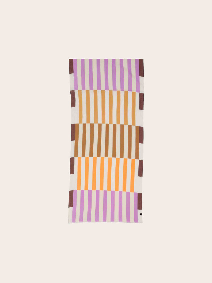 Schal mit Streifen im Retro-Design aus Baumwolle