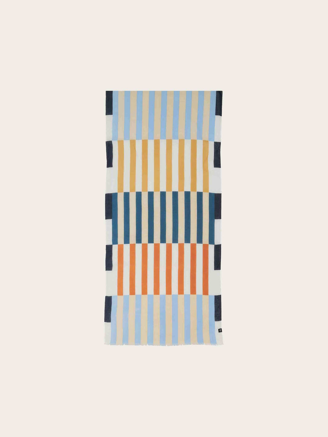 Schal mit Streifen im Retro-Design aus Baumwolle