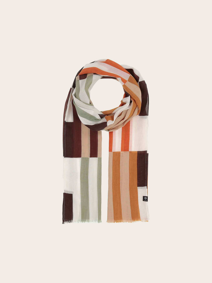 Schal mit Streifen im Retro-Design aus Baumwolle