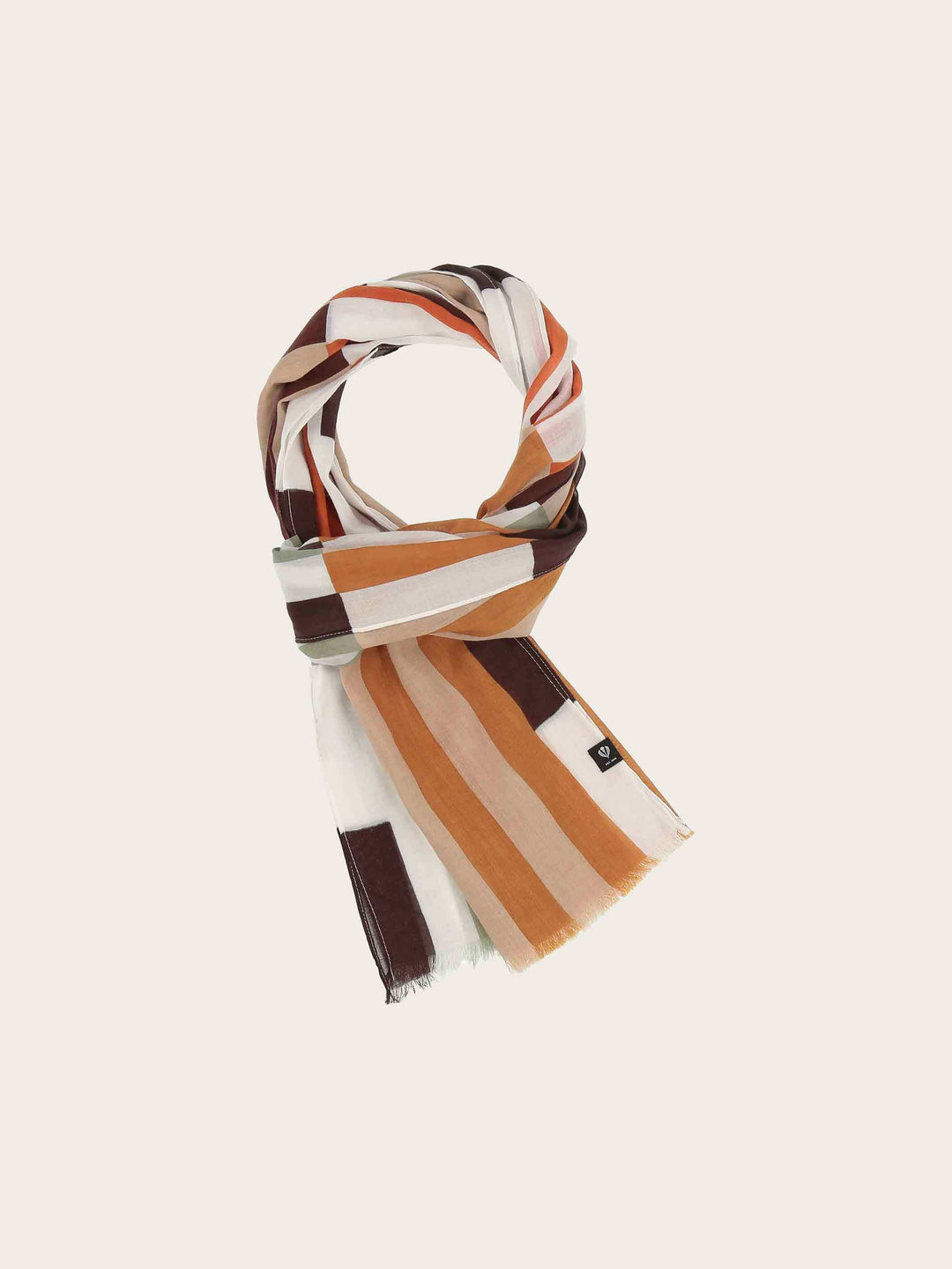 Schal mit Streifen im Retro-Design aus Baumwolle