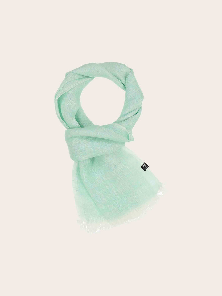 Leichter einfarbiger Schal aus reinem Leinen