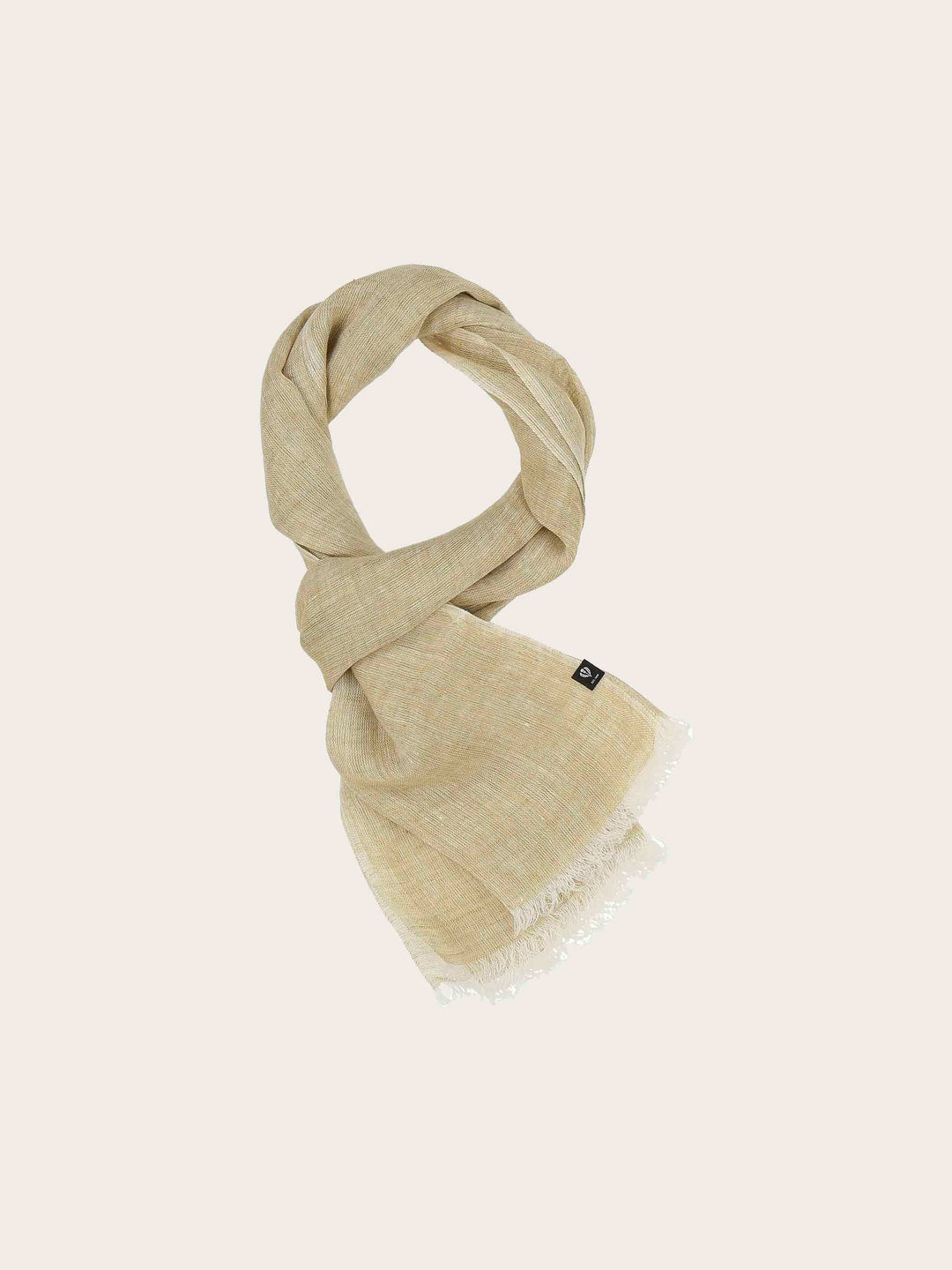 Leichter einfarbiger Schal aus reinem Leinen