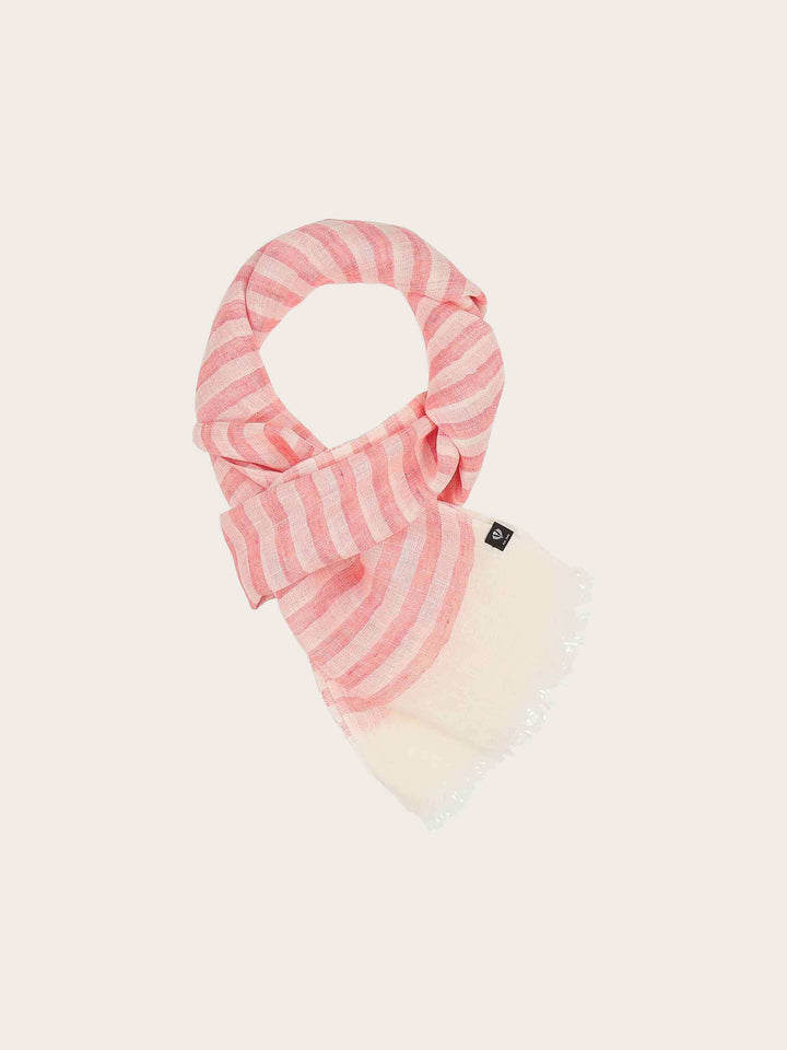 Leichter gestreifter Schal aus reinem Leinen