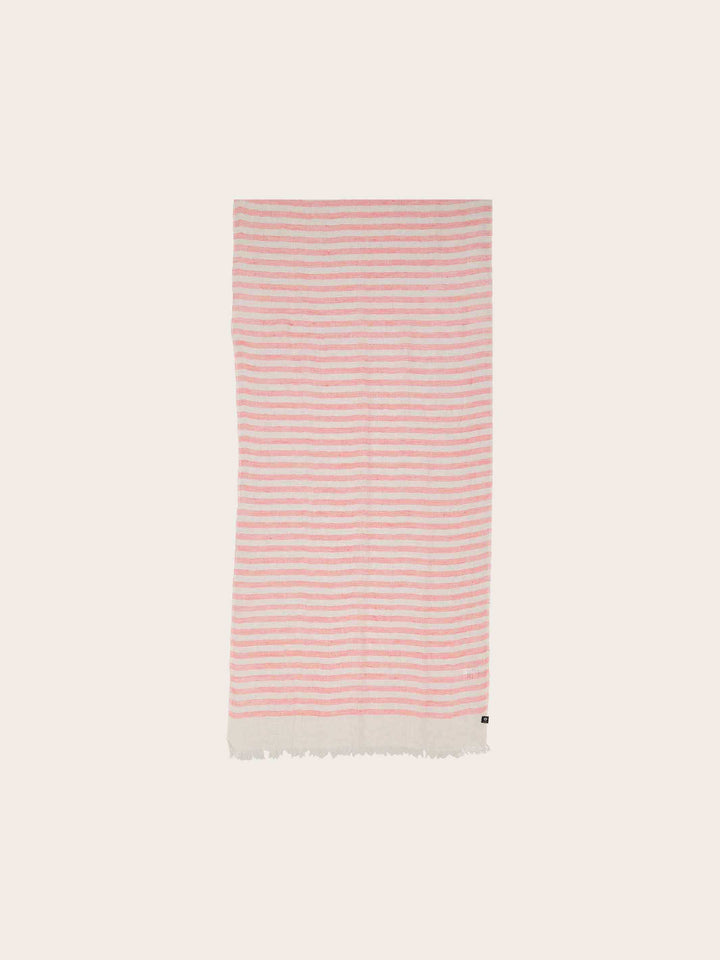 Leichter gestreifter Schal aus reinem Leinen