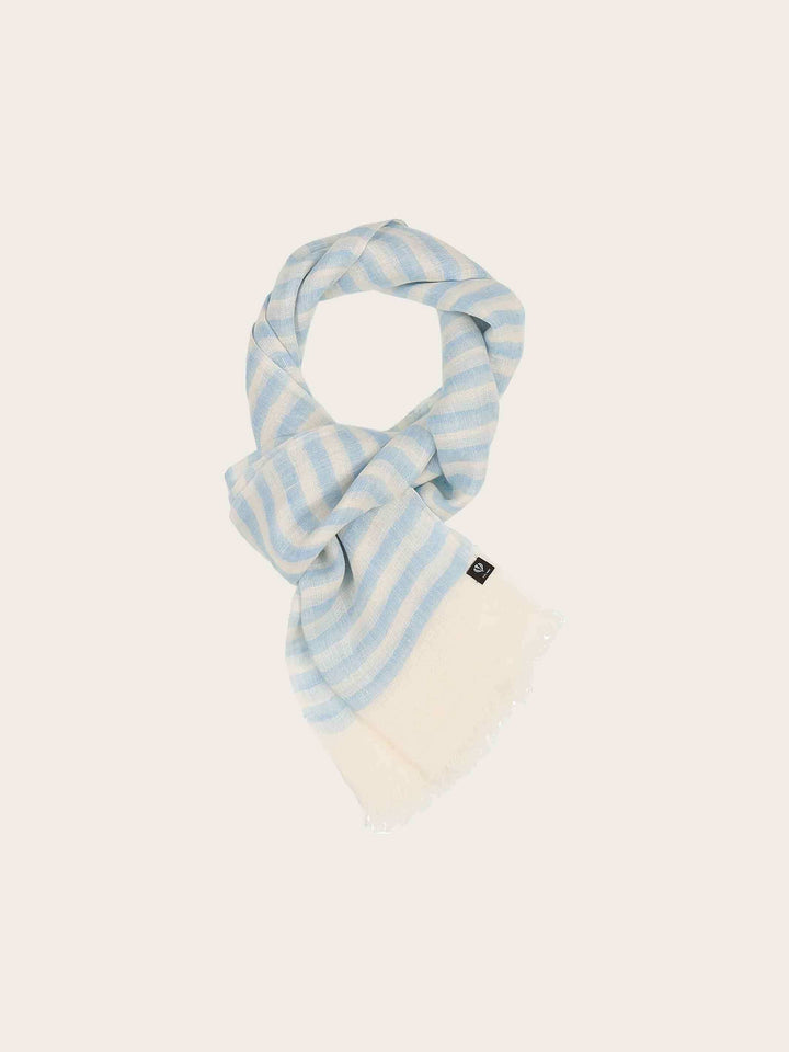 Leichter gestreifter Schal aus reinem Leinen