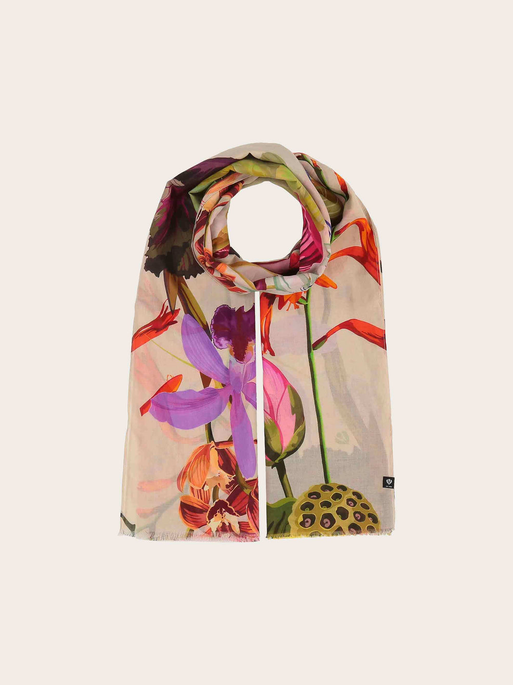 XL-Schal mit Blumen-Design - vielseitig tragbar