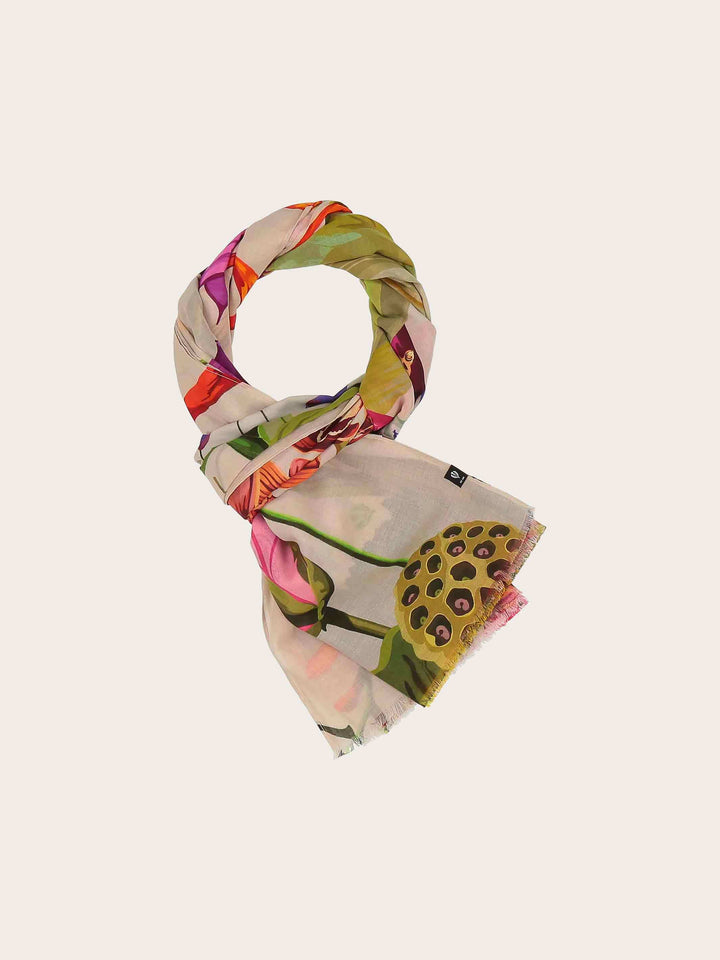 XL-Schal mit Blumen-Design - vielseitig tragbar