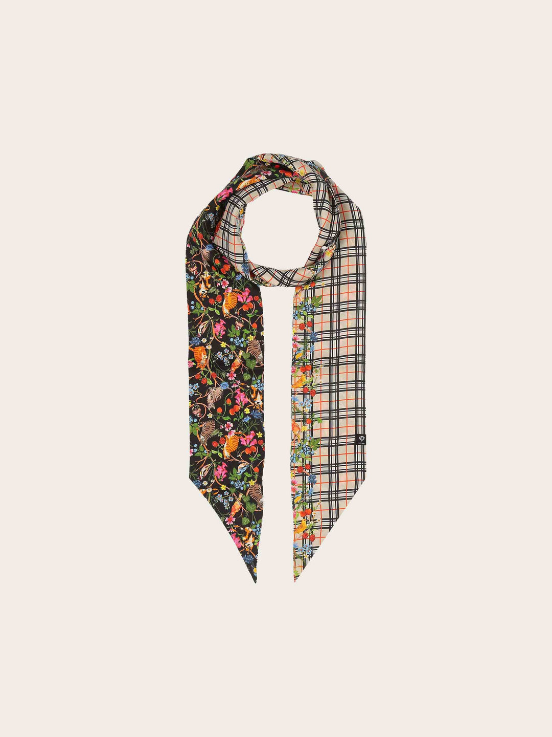 Twilly aus Seide mit FRAAS Plaid Karo und Tier-Print