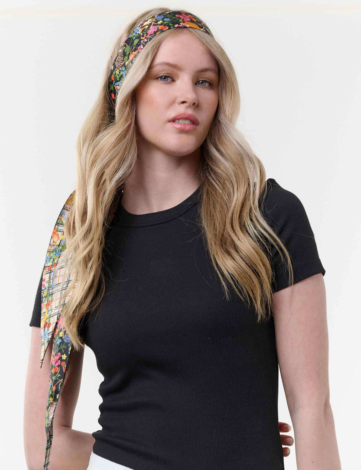 Twilly aus Seide mit FRAAS Plaid Karo und Tier-Print