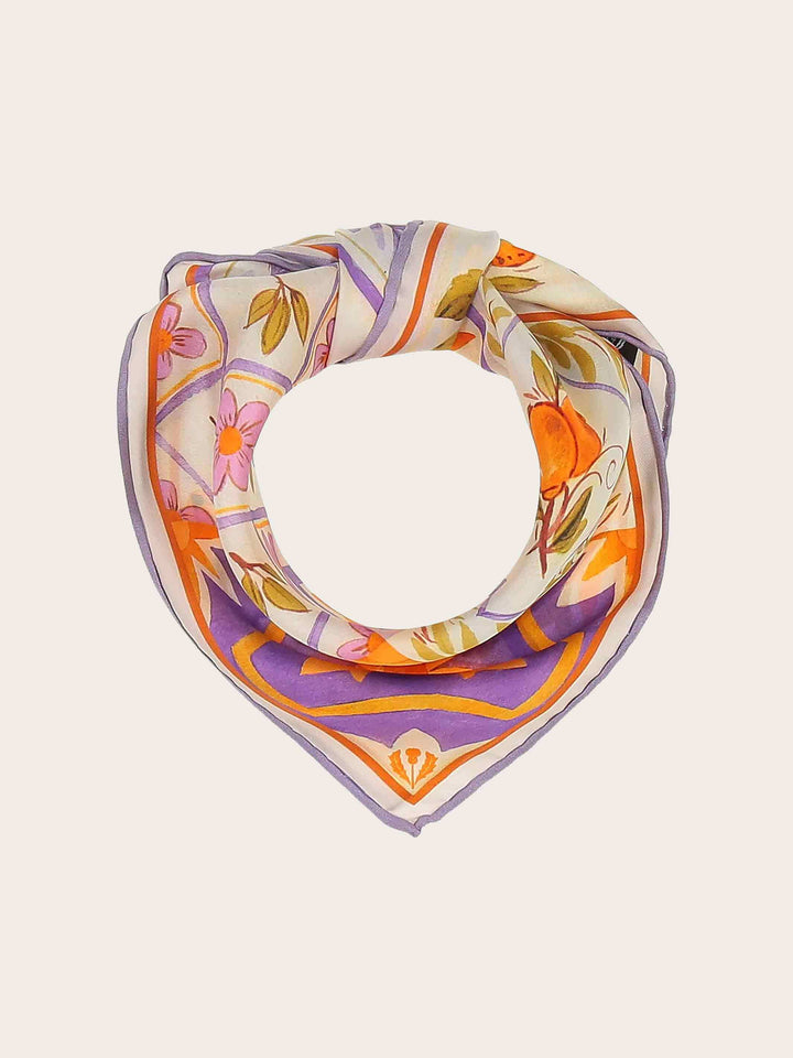 Seidentuch mit sommerlichem Zitronen-Design