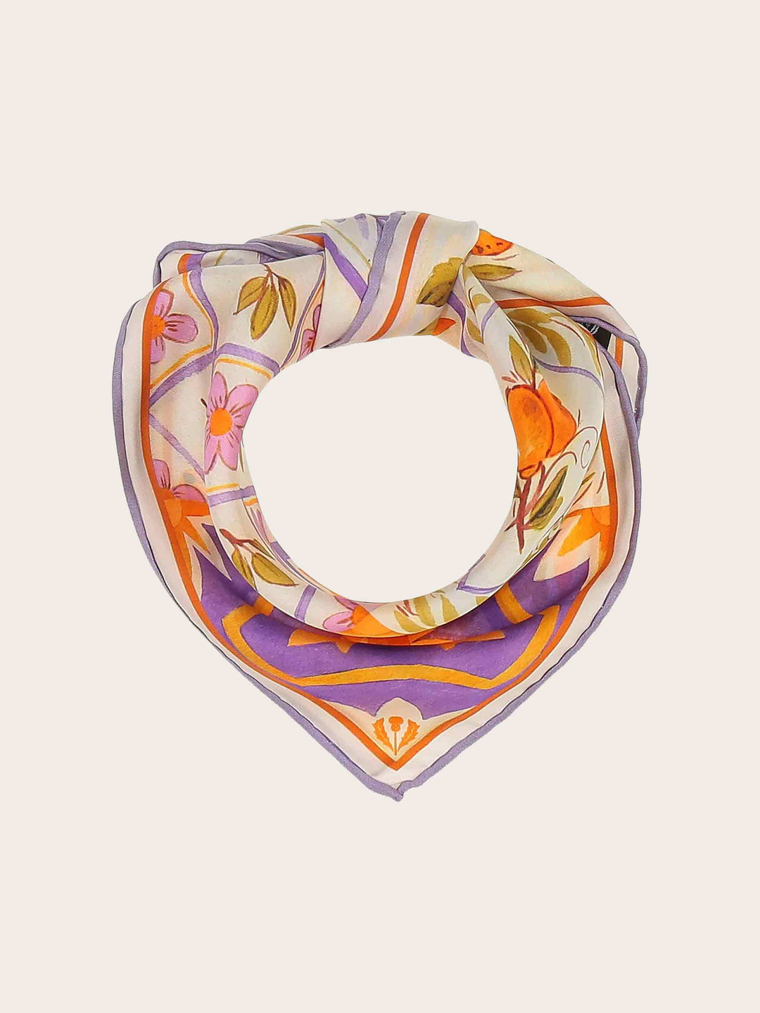 Seidentuch mit sommerlichem Zitronen-Design