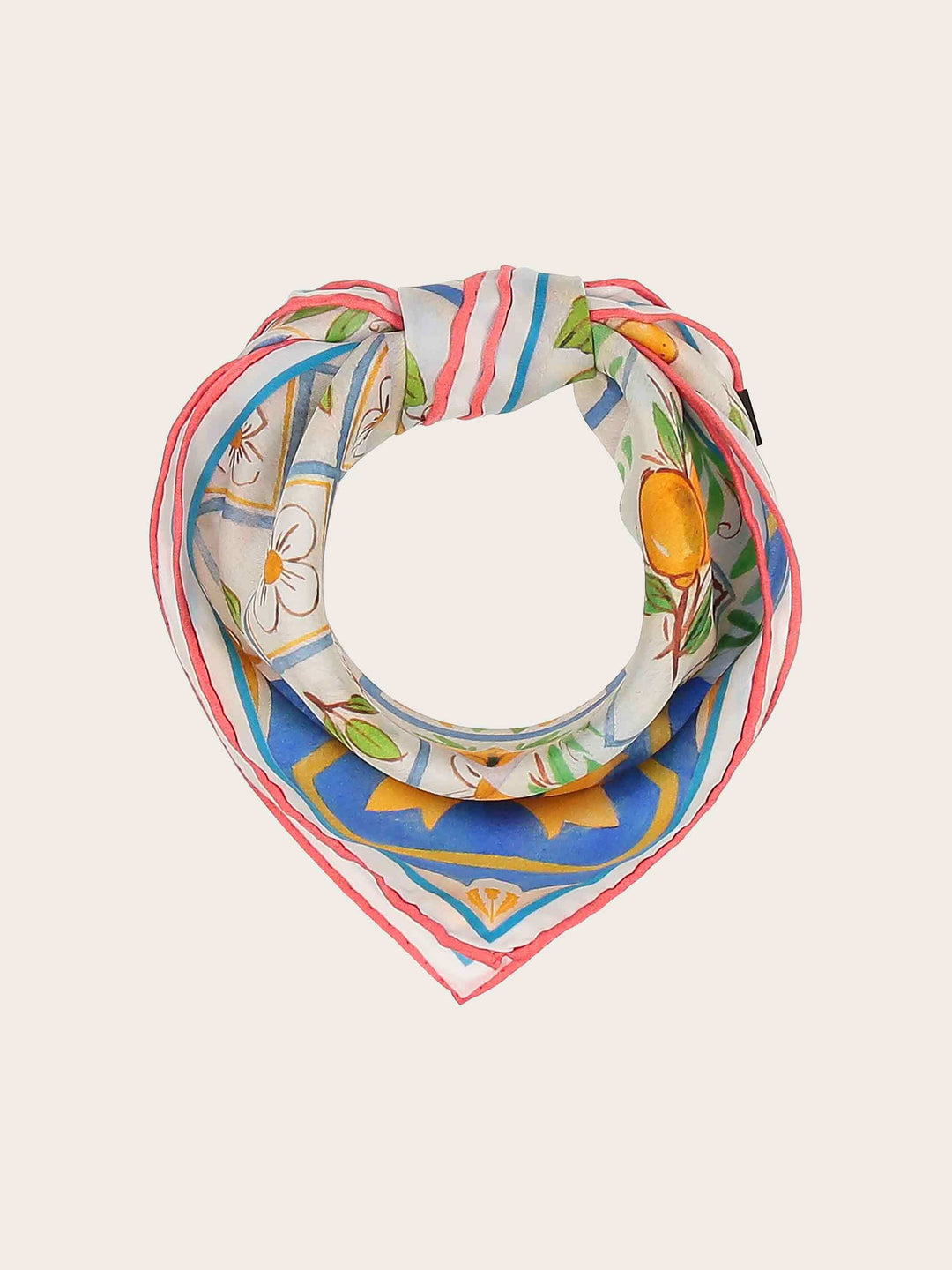 Seidentuch mit sommerlichem Zitronen-Design