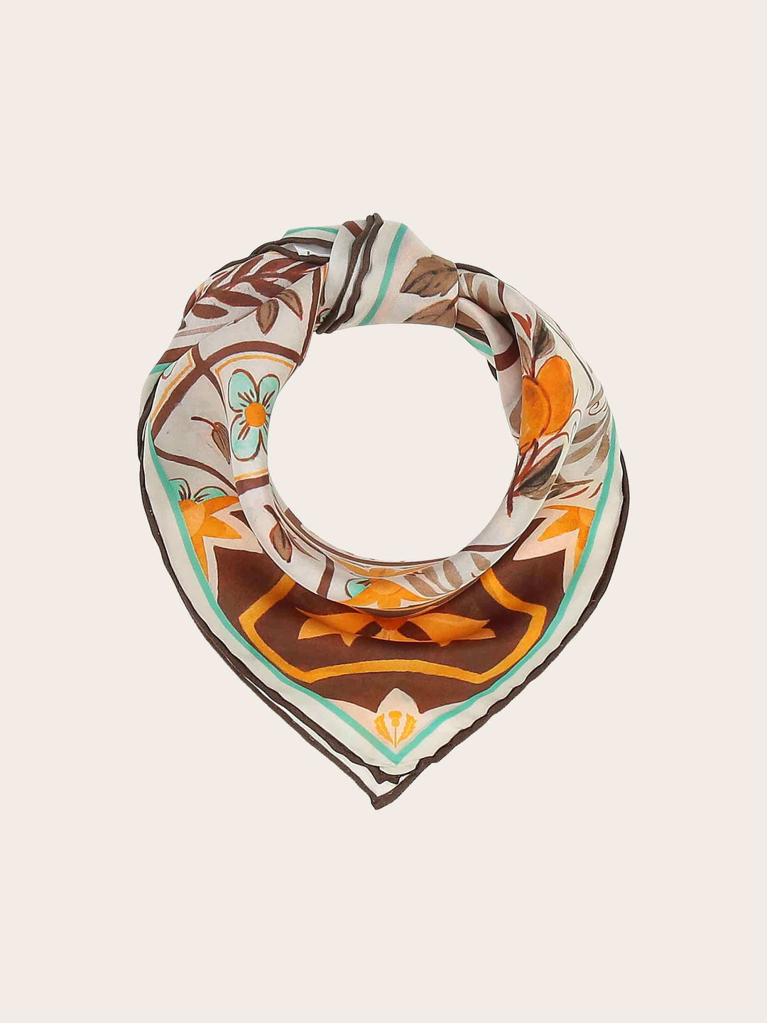 Seidentuch mit sommerlichem Zitronen-Design