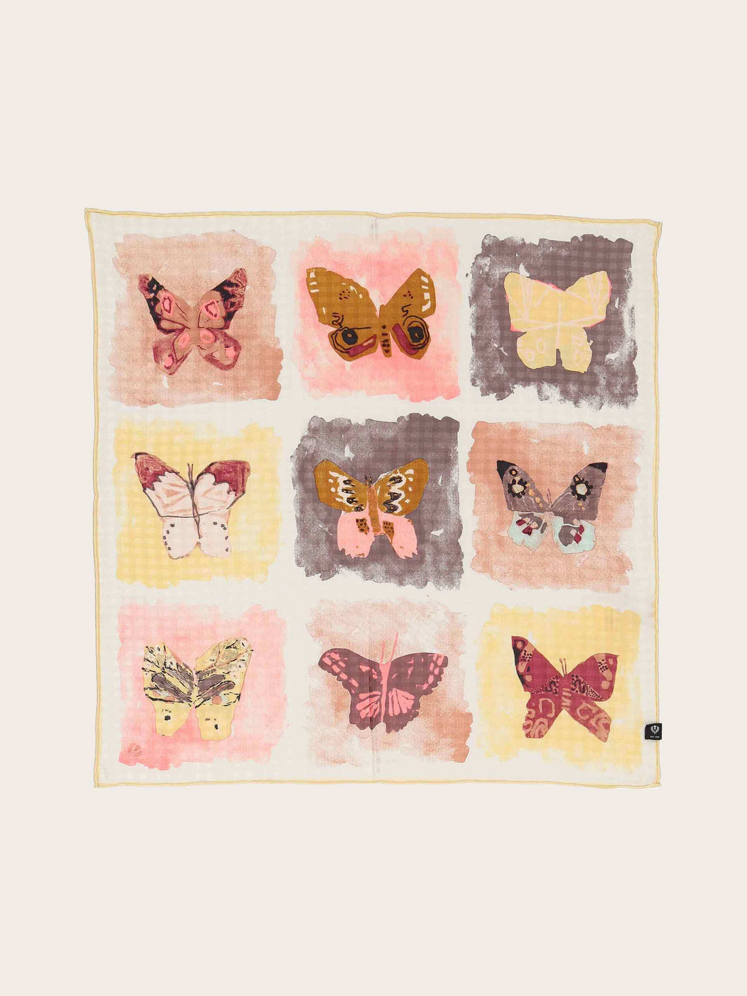 Nickituch mit Schmetterling-Design aus reiner Seide