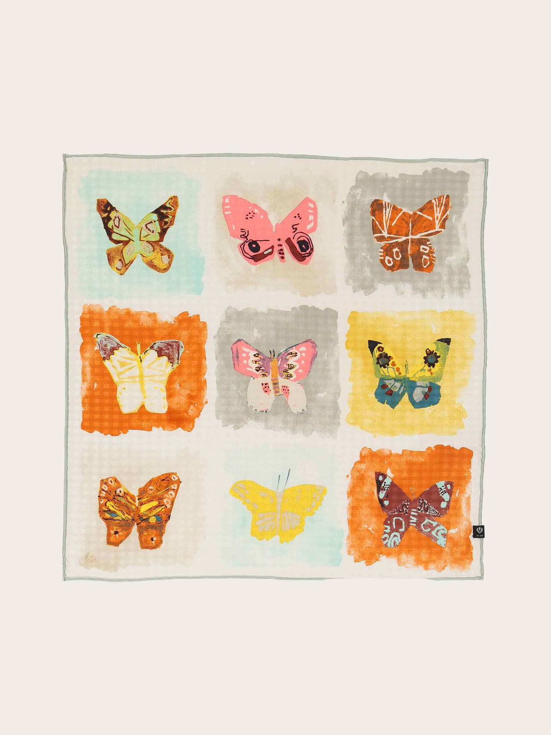 Nickituch mit Schmetterling-Design aus reiner Seide