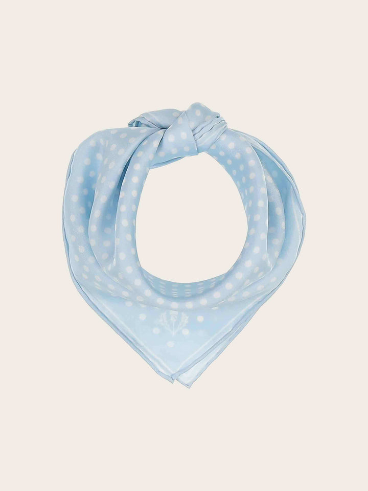 Gepunktetes Nickituch aus reiner Seide