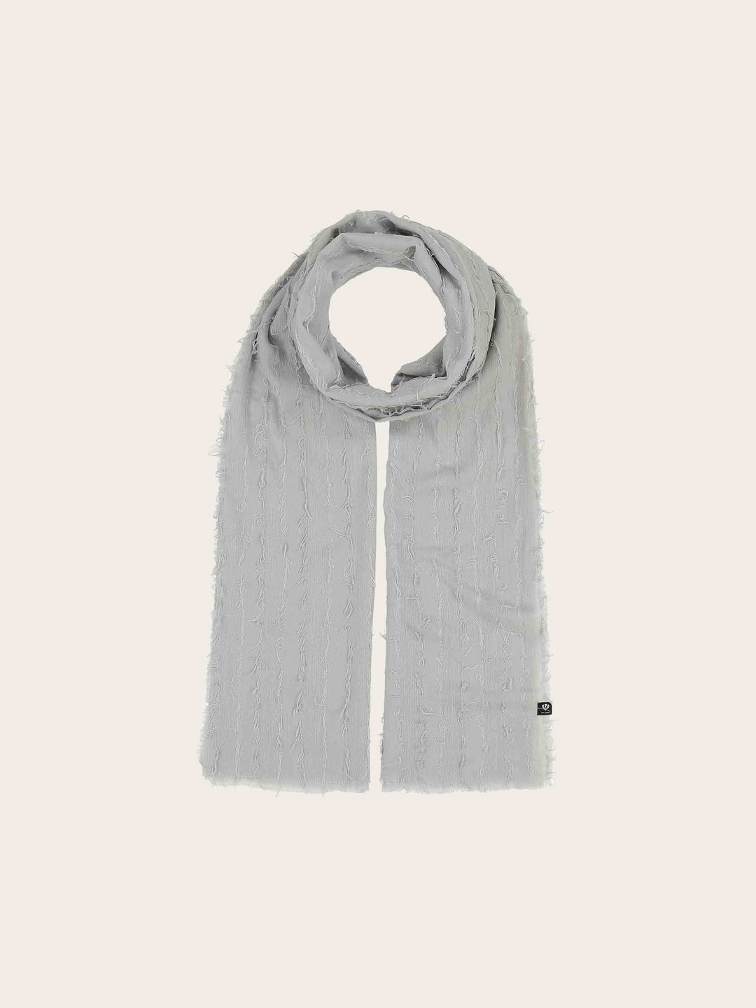 Einfarbige Stola mit Fil Coupé Streifen aus reiner Viskose