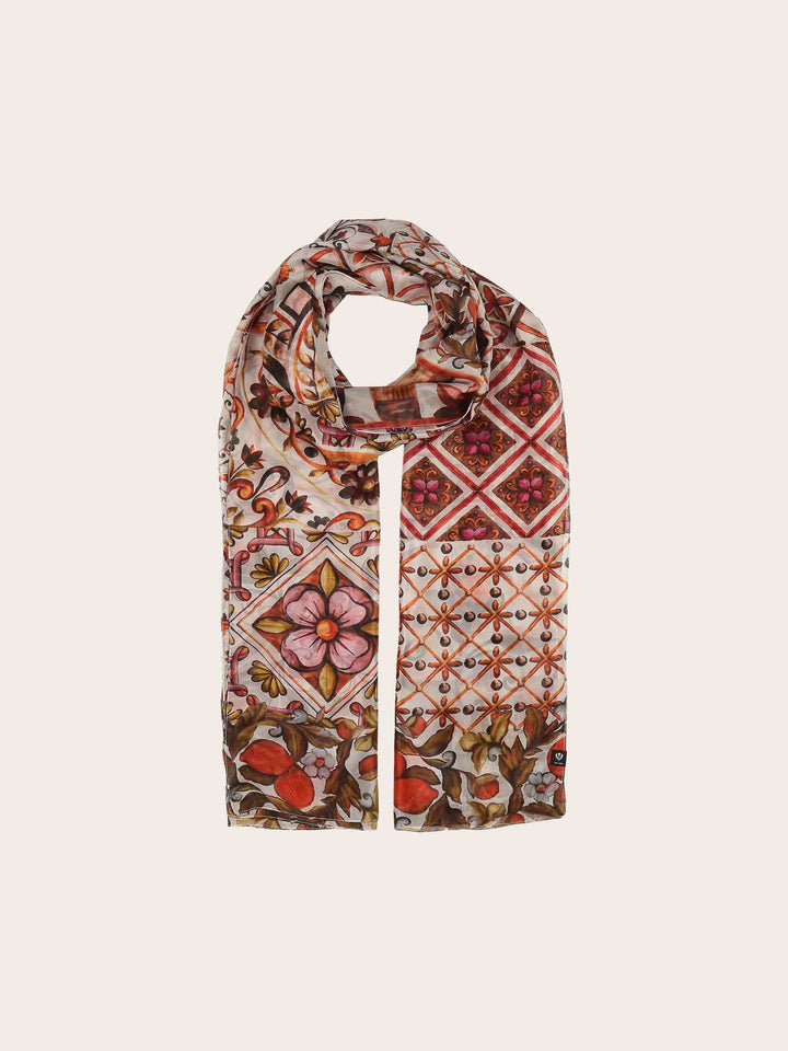 XL-Seidenstola mit Mosaik-Design - vielseitig tragbar