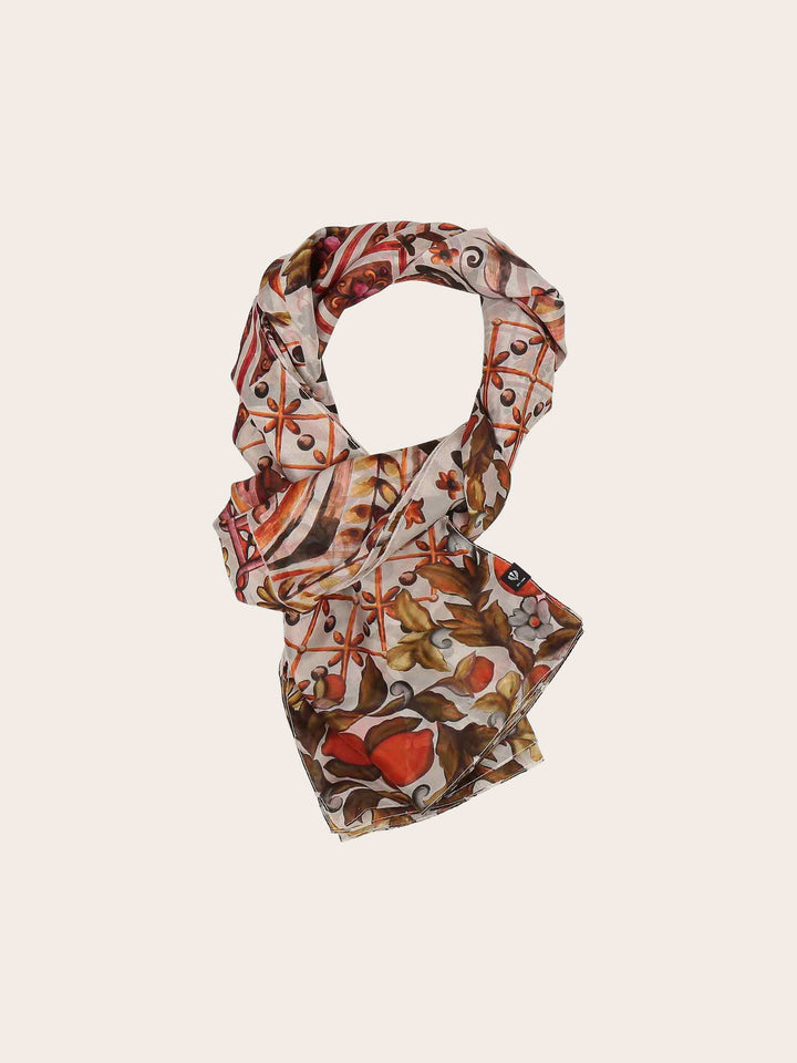 XL-Seidenstola mit Mosaik-Design - vielseitig tragbar