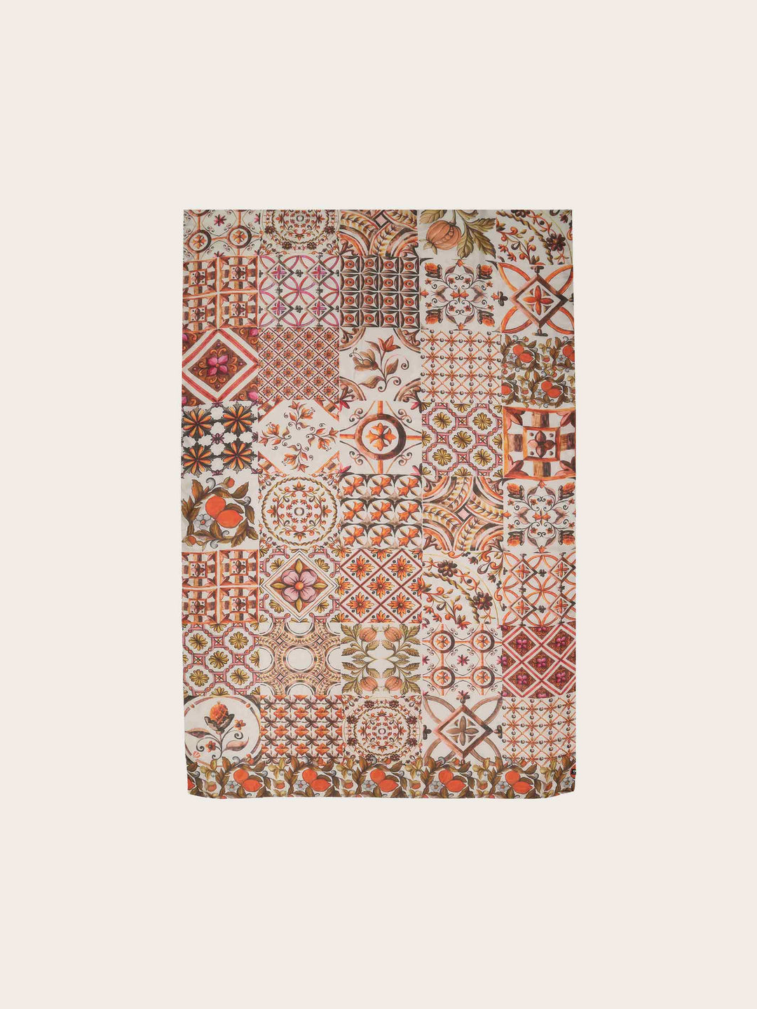 XL-Seidenstola mit Mosaik-Design - vielseitig tragbar