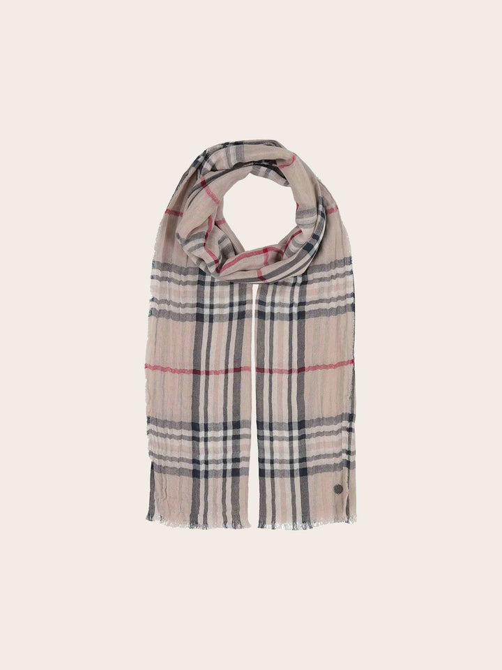 Leichter Schal mit FRAAS Plaid Karo in Krepp-Optik