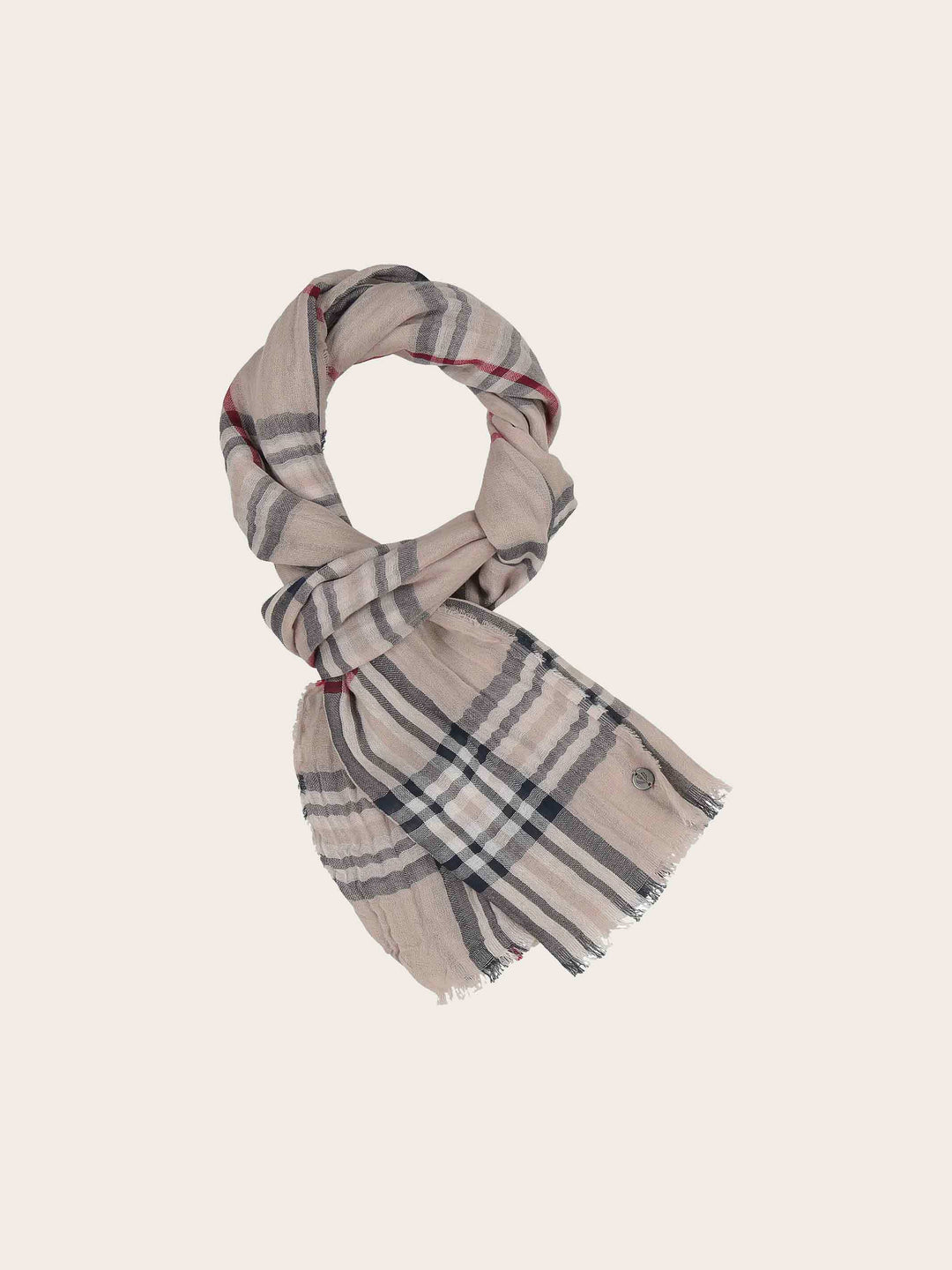 Leichter Schal mit FRAAS Plaid Karo in Krepp-Optik
