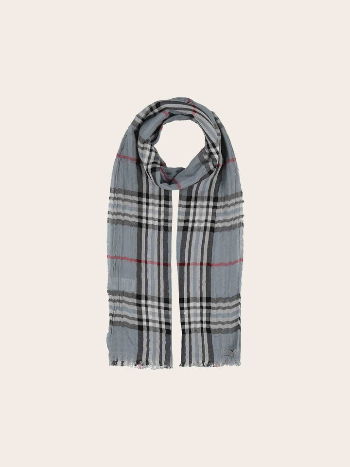 Leichter Schal mit FRAAS Plaid Karo in Krepp-Optik