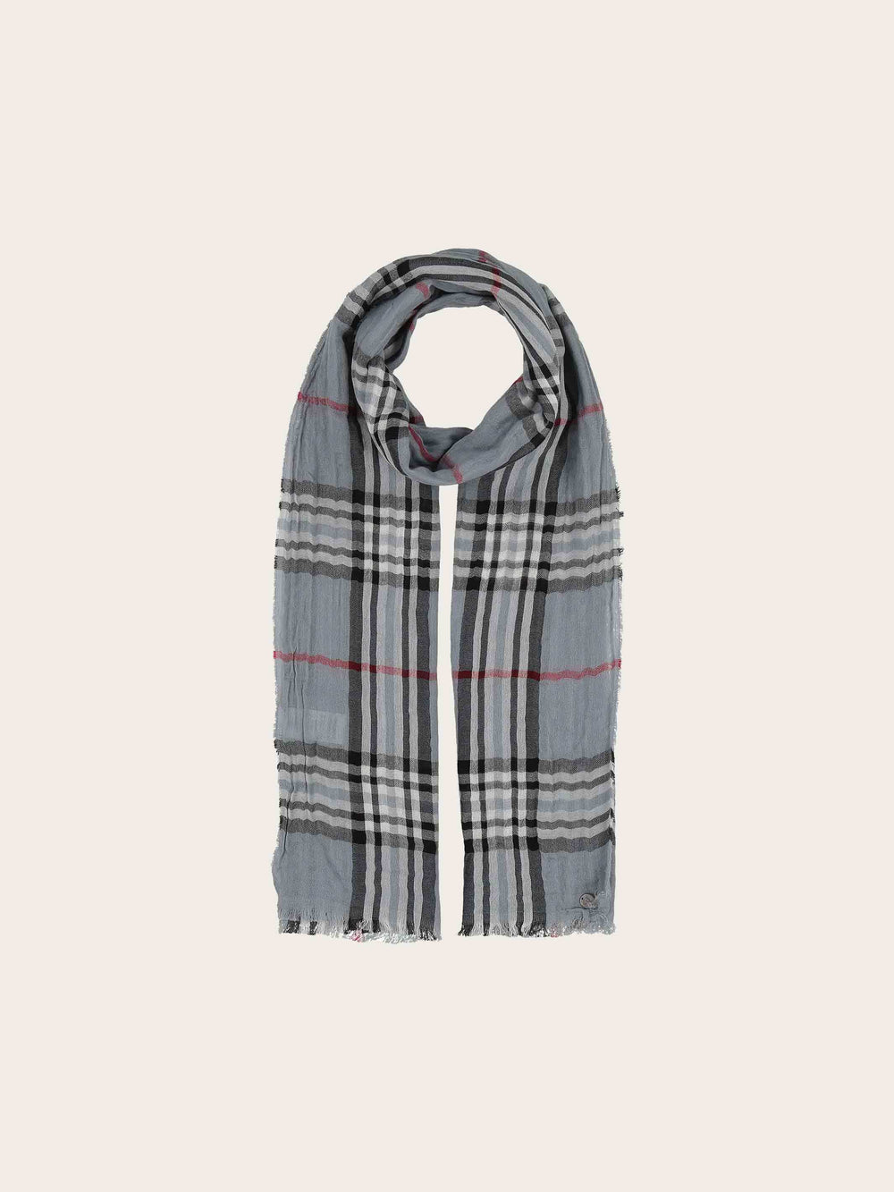 Leichter Schal mit FRAAS Plaid Karo in Krepp-Optik