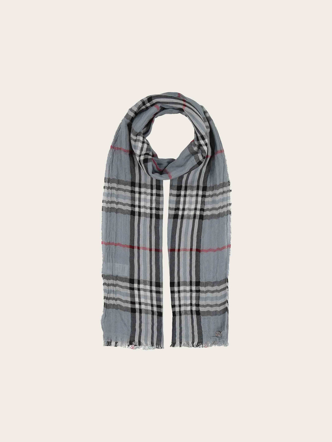 Leichter Schal mit FRAAS Plaid Karo in Krepp-Optik
