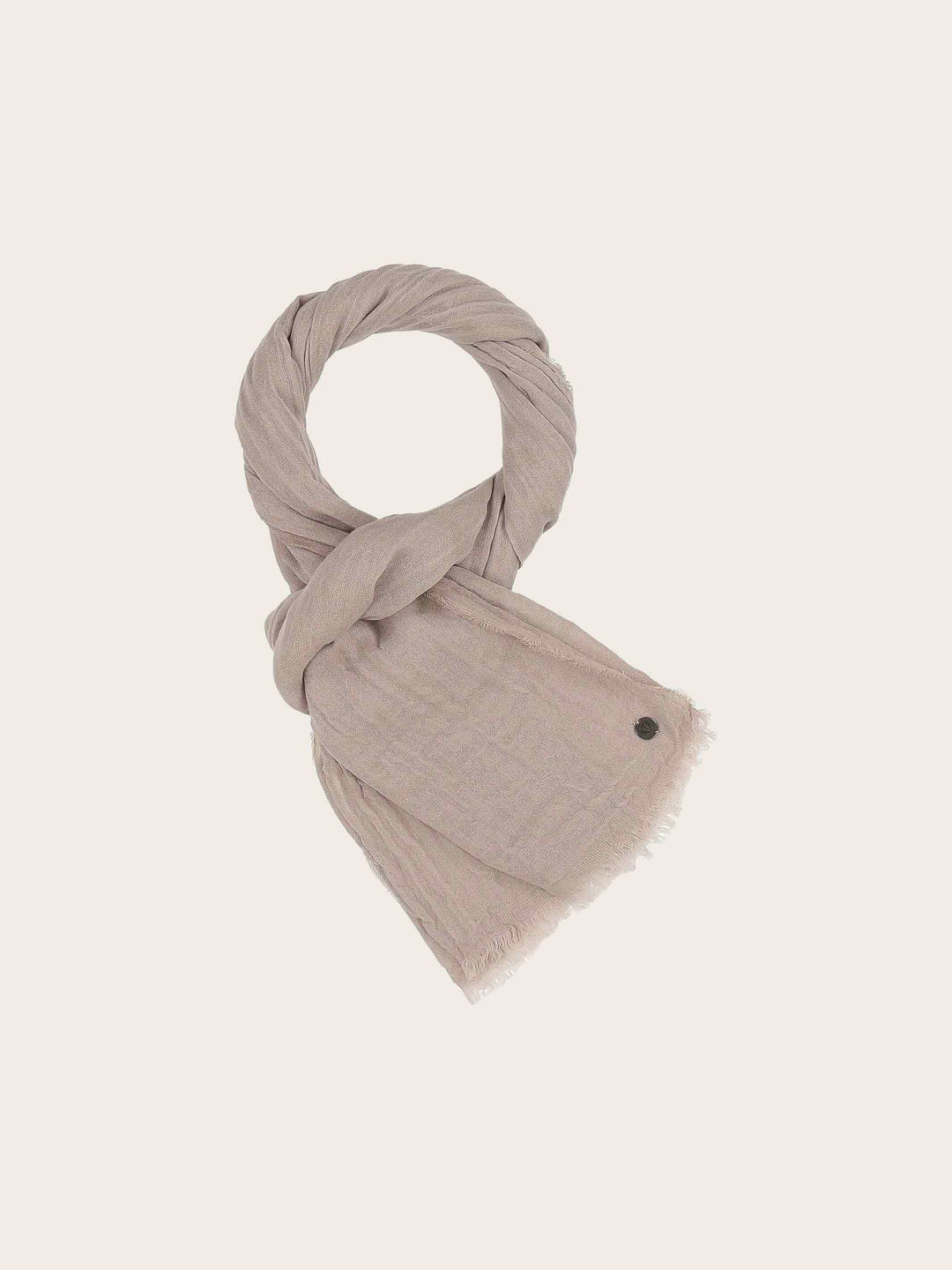 Leichter einfarbiger Schal in Krepp-Optik aus reiner Baumwolle