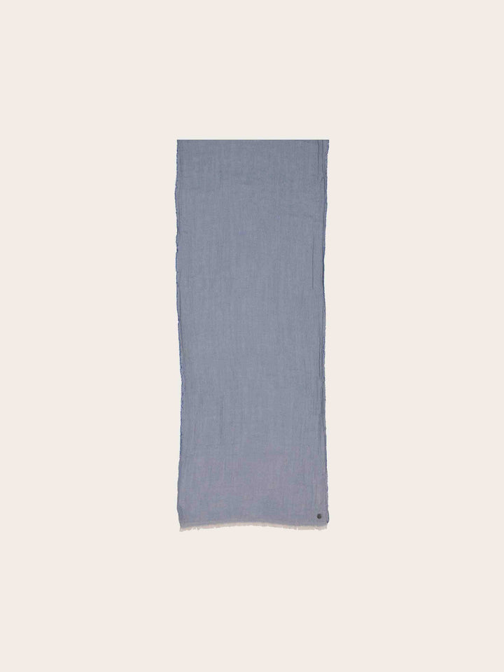 Leichter einfarbiger Schal in Krepp-Optik aus reiner Baumwolle