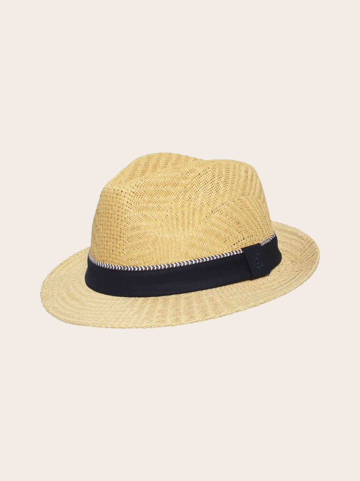 Sommerlicher bugatti Fedora mit Hutband