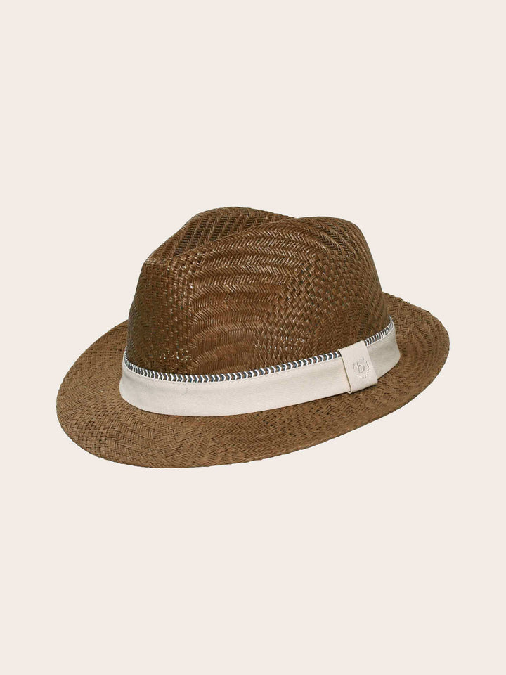 Sommerlicher bugatti Fedora mit Hutband