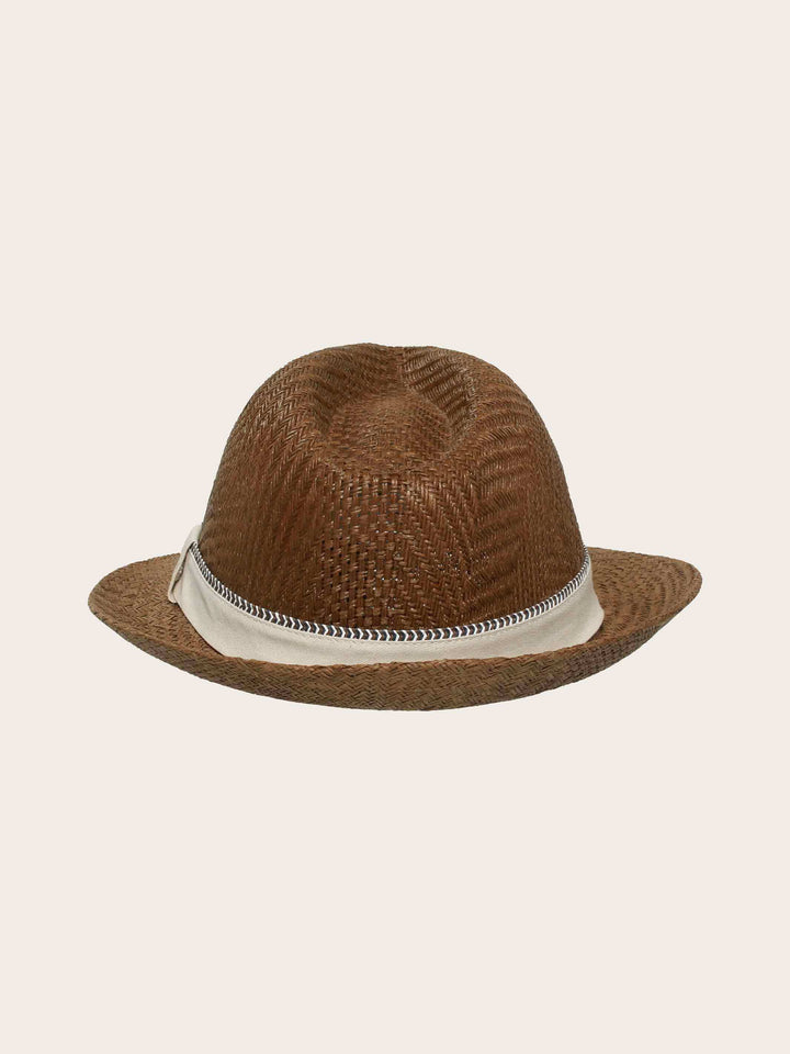 Sommerlicher bugatti Fedora mit Hutband