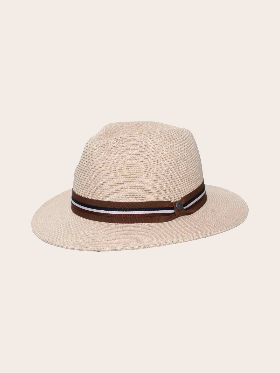 Einfarbiger bugatti Sommer-Fedora mit gewebtem Hutband