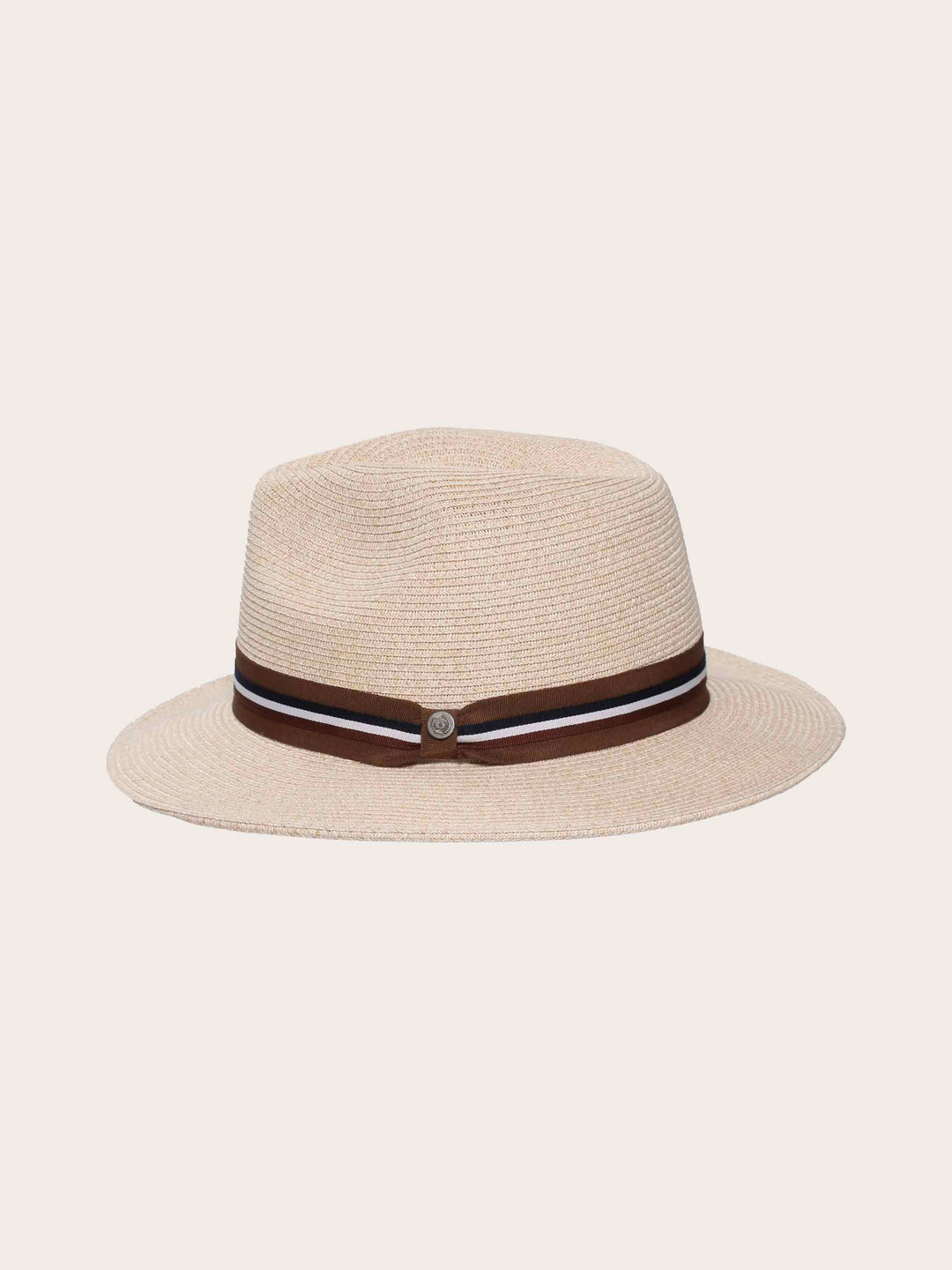 Einfarbiger bugatti Sommer-Fedora mit gewebtem Hutband