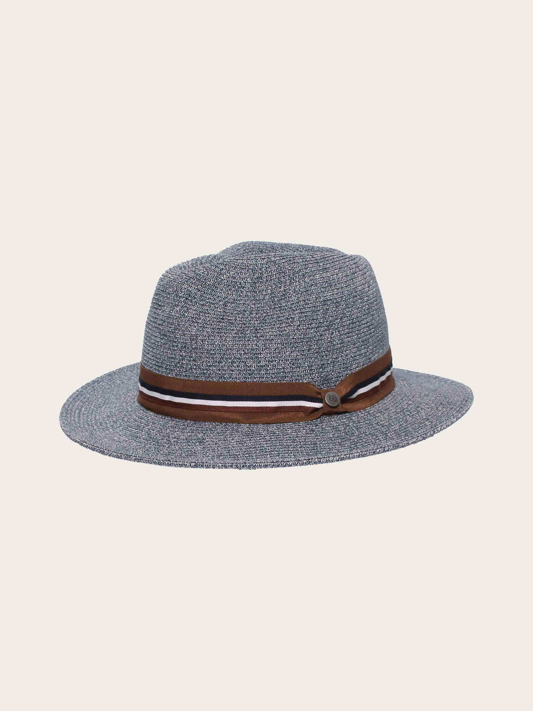 Einfarbiger bugatti Sommer-Fedora mit gewebtem Hutband