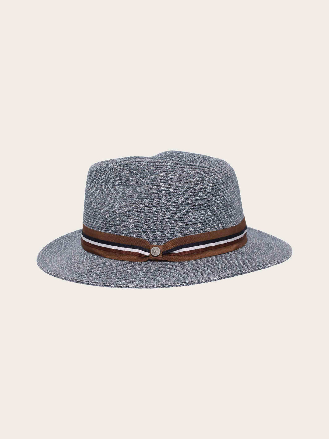 Einfarbiger bugatti Sommer-Fedora mit gewebtem Hutband