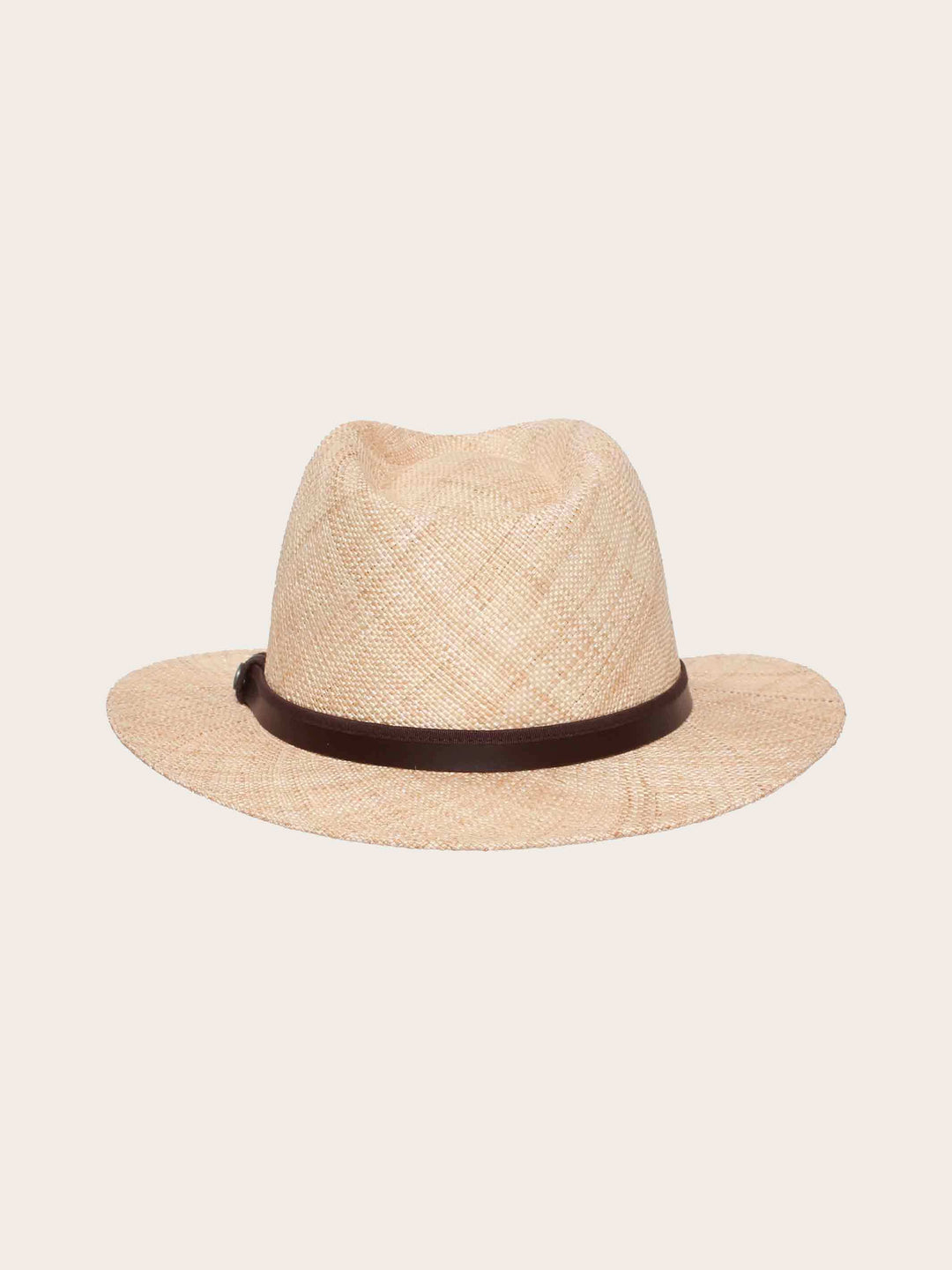 bugatti Strohhut mit Leder-Hutband